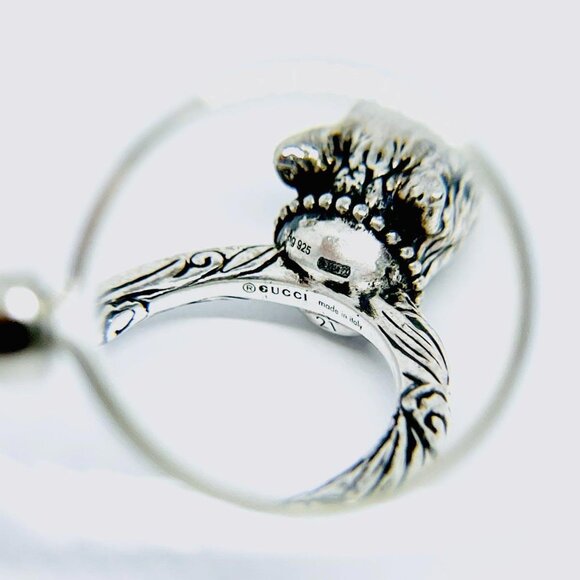 Gucci .925 Silver Anger Forest Wolf Ring - Picture 3 of 3